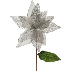 Silver Burlap Sequin Flower Shop