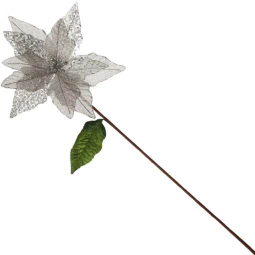 Silver Burlap Sequin Flower Shop