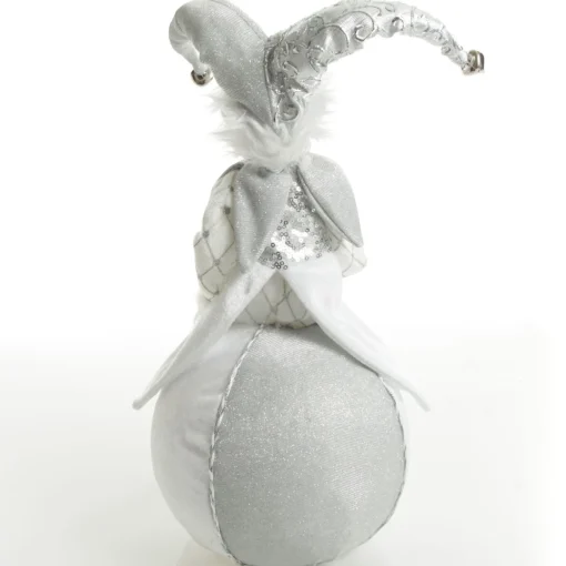Silver Elf on Bauble Christmas Ornament Shop