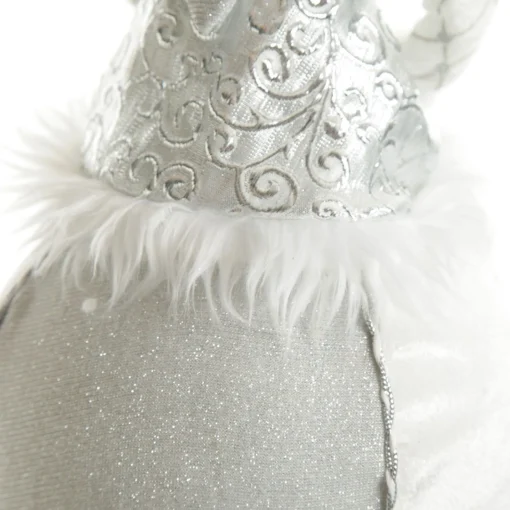 Silver Elf on Bauble Christmas Ornament Shop