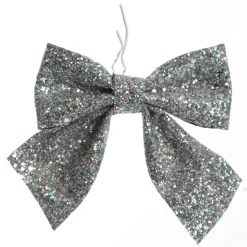 Silver Glitter Bow - Set of 2 Store