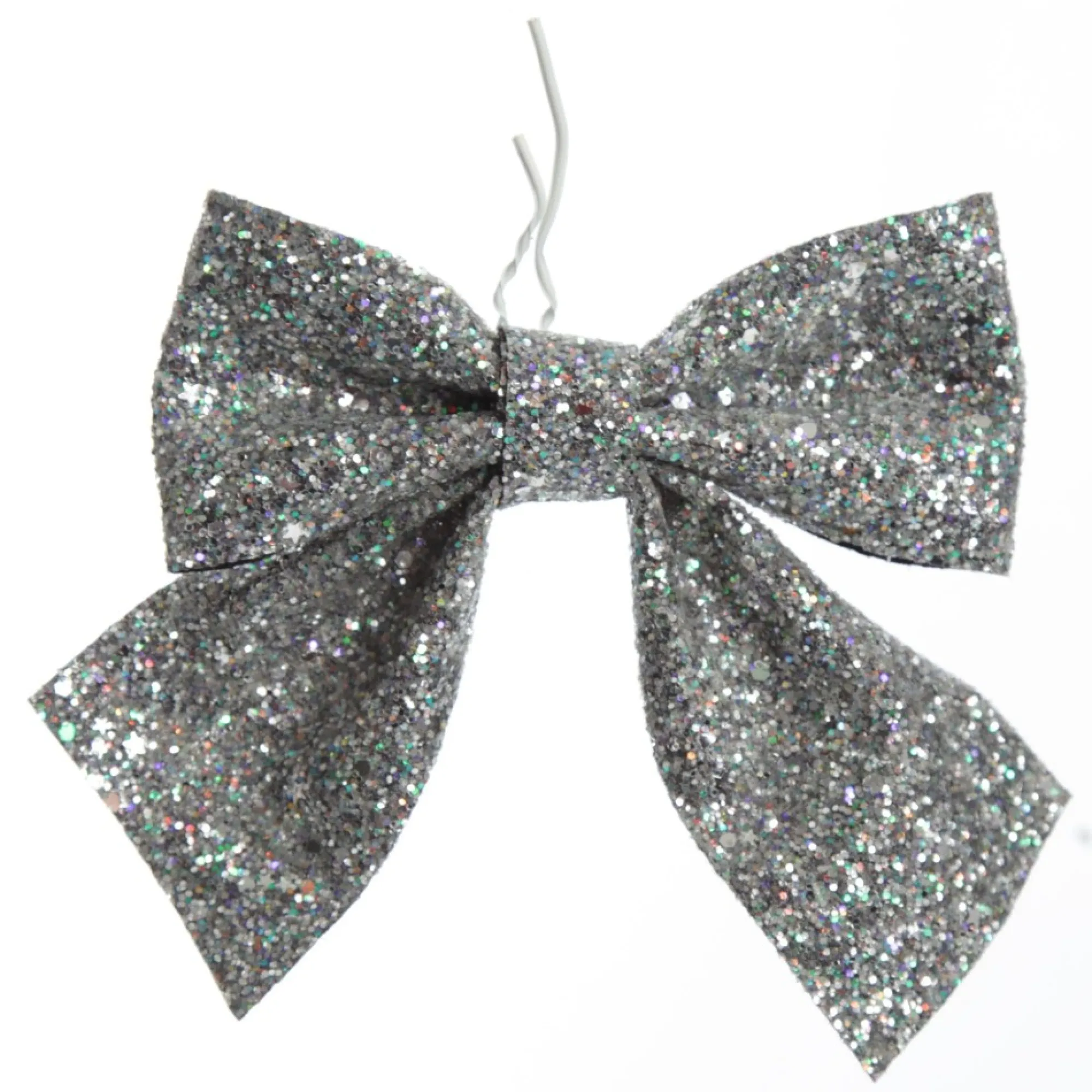 Silver Glitter Bow - Set of 2 Store