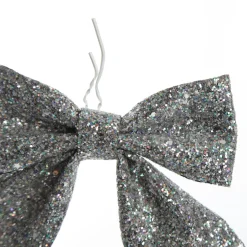 Silver Glitter Bow - Set of 2 Store