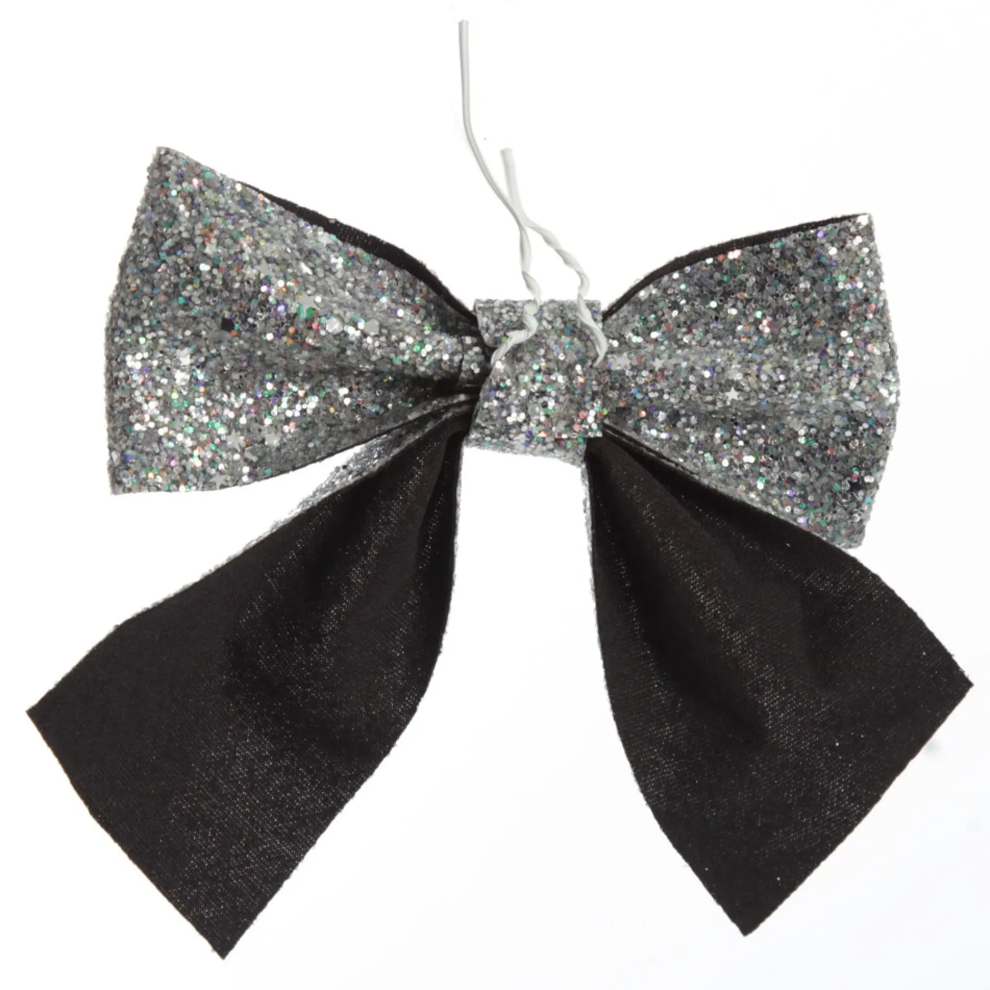 Silver Glitter Bow - Set of 2 Store
