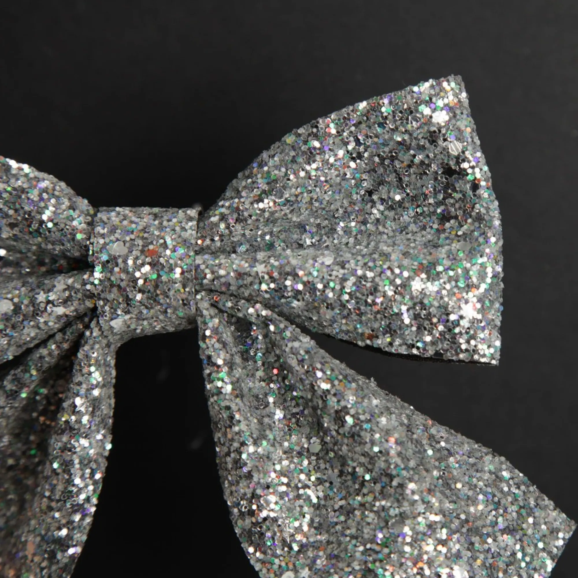 Silver Glitter Bow - Set of 2 Store