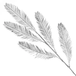 Silver Glitter Feather Spray Shop
