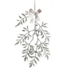 Silver Glitter Fern Tree Decoration with Mini Bells Discount