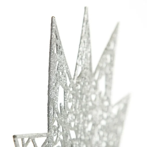 Silver Glitter Hanging Christmas Star Fashion