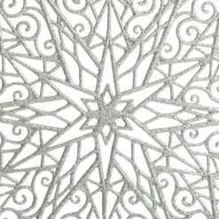 Silver Glitter Hanging Christmas Star Fashion