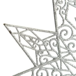 Silver Glitter Hanging Christmas Star Fashion