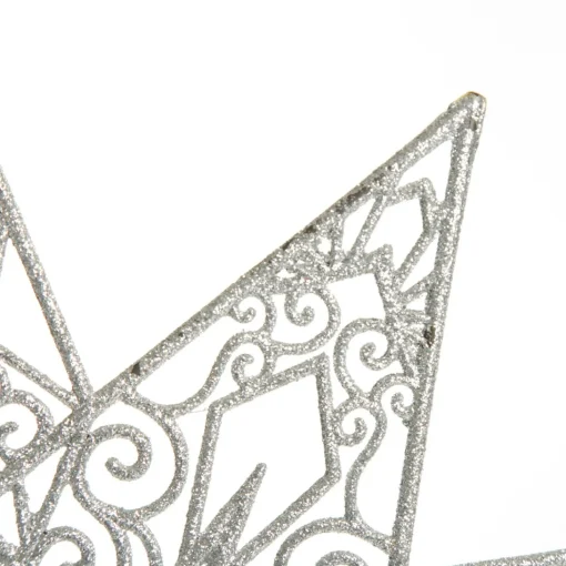 Silver Glitter Hanging Christmas Star Fashion