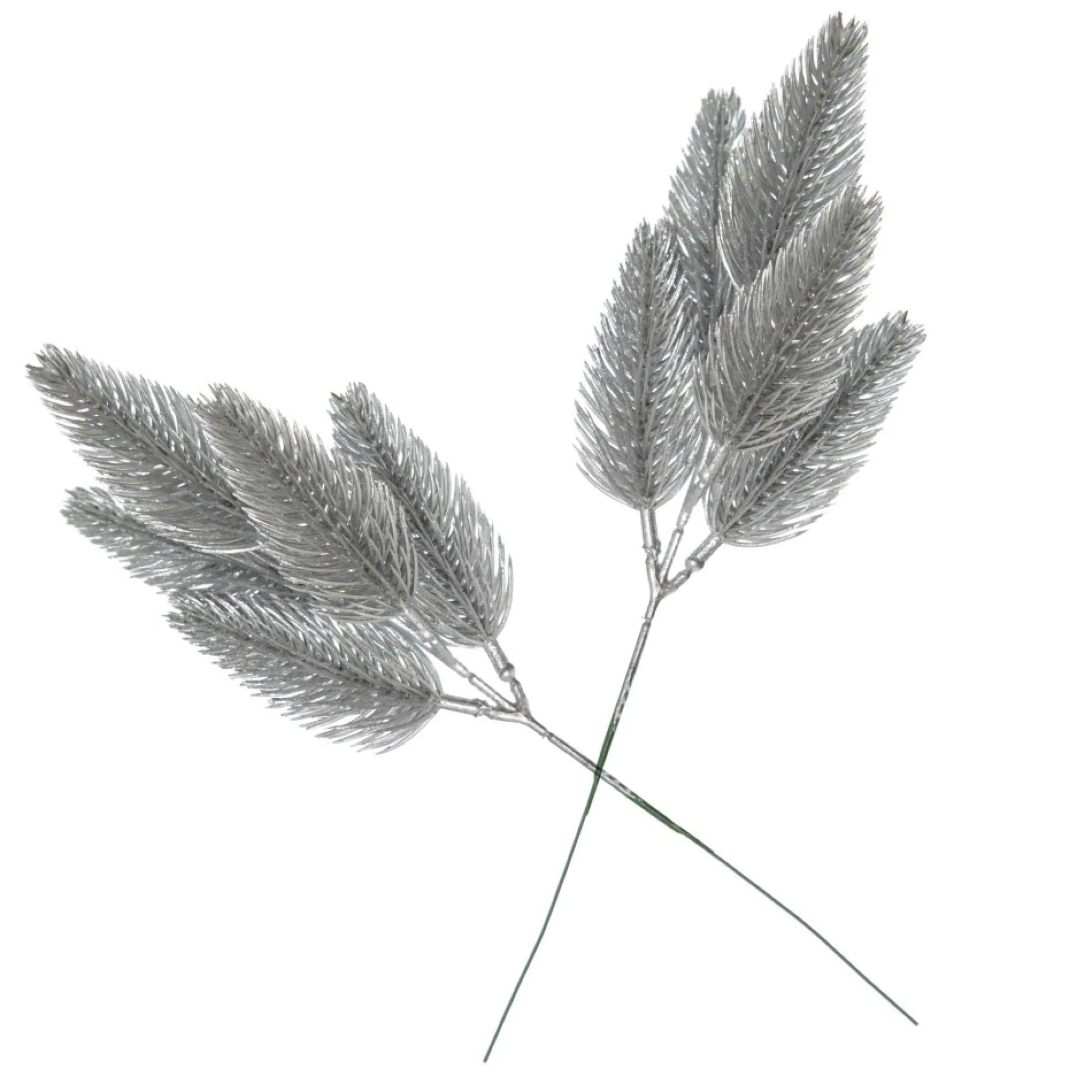 Silver Glitter Pine Bud Pick - Set of 2 Sale