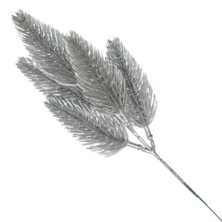 Silver Glitter Pine Bud Pick - Set of 2 Sale