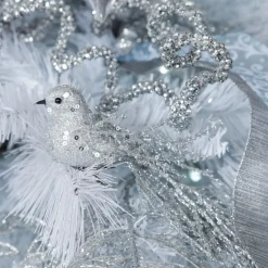 Silver Glitter Sequin Bird Clip Best Sale