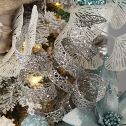 Silver Glitter Swirl Christmas Pick Online