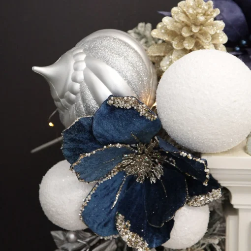 Silver Glitter Swirl Christmas Onion Bauble Discount