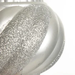 Silver Glitter Swirl Christmas Onion Bauble Discount