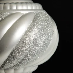 Silver Glitter Swirl Christmas Onion Bauble Discount