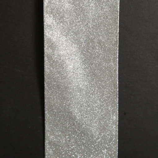 Silver Glitter Wired Christmas RIbbon - 6.5cm Best Sale