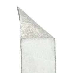 Silver Glitter Wired Christmas RIbbon - 6.5cm Best Sale