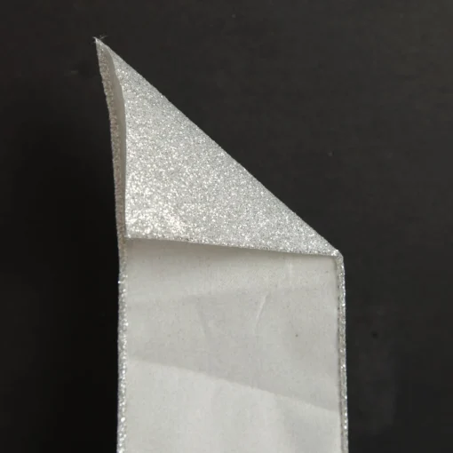 Silver Glitter Wired Christmas RIbbon - 6.5cm Best Sale