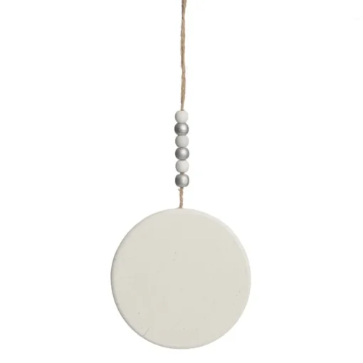 Silver Glitter Wooden Hanging Decorations with Christmas Cut Outs - Set of 3 Cheap