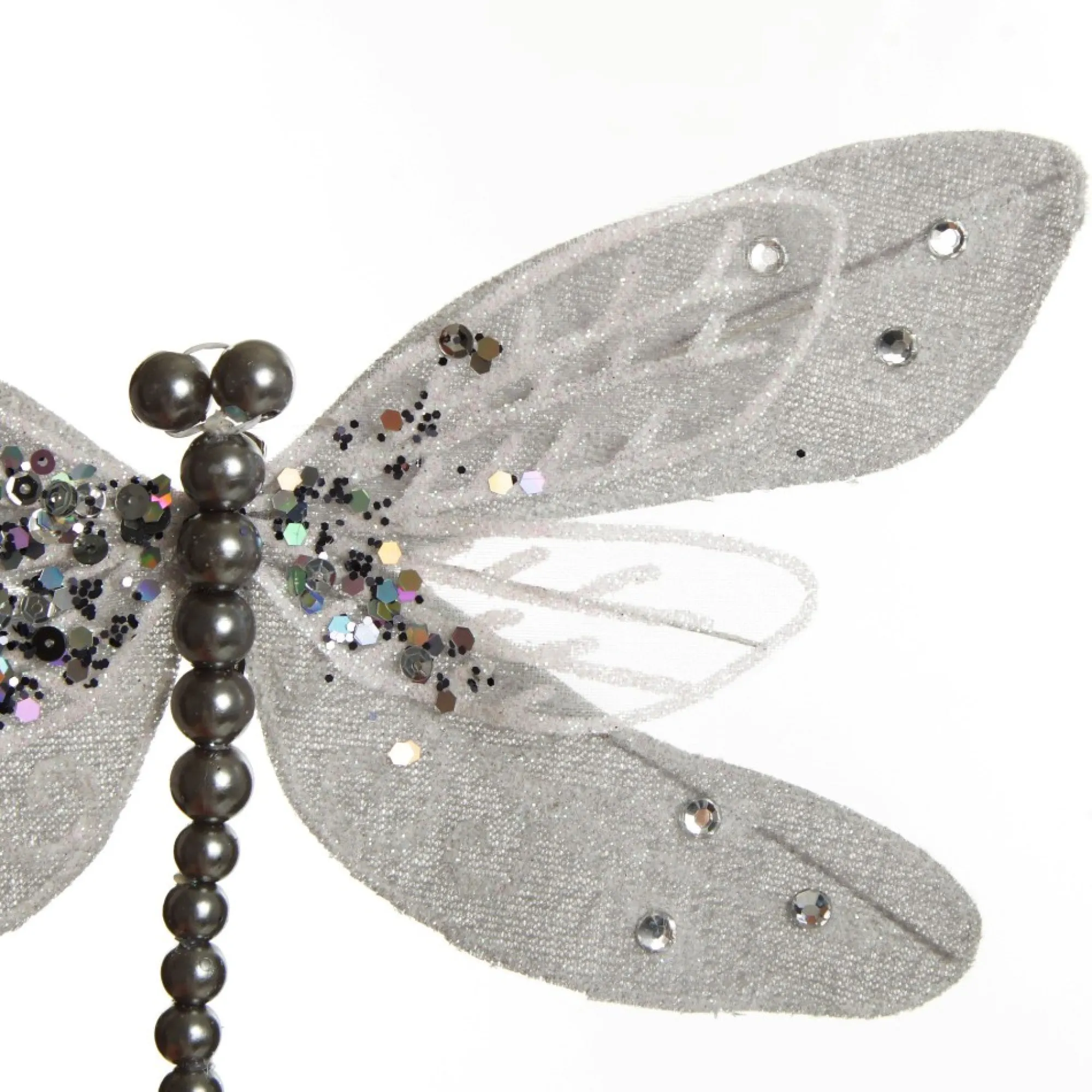 Silver Grey Dragonfly Clip Decoration Cheap