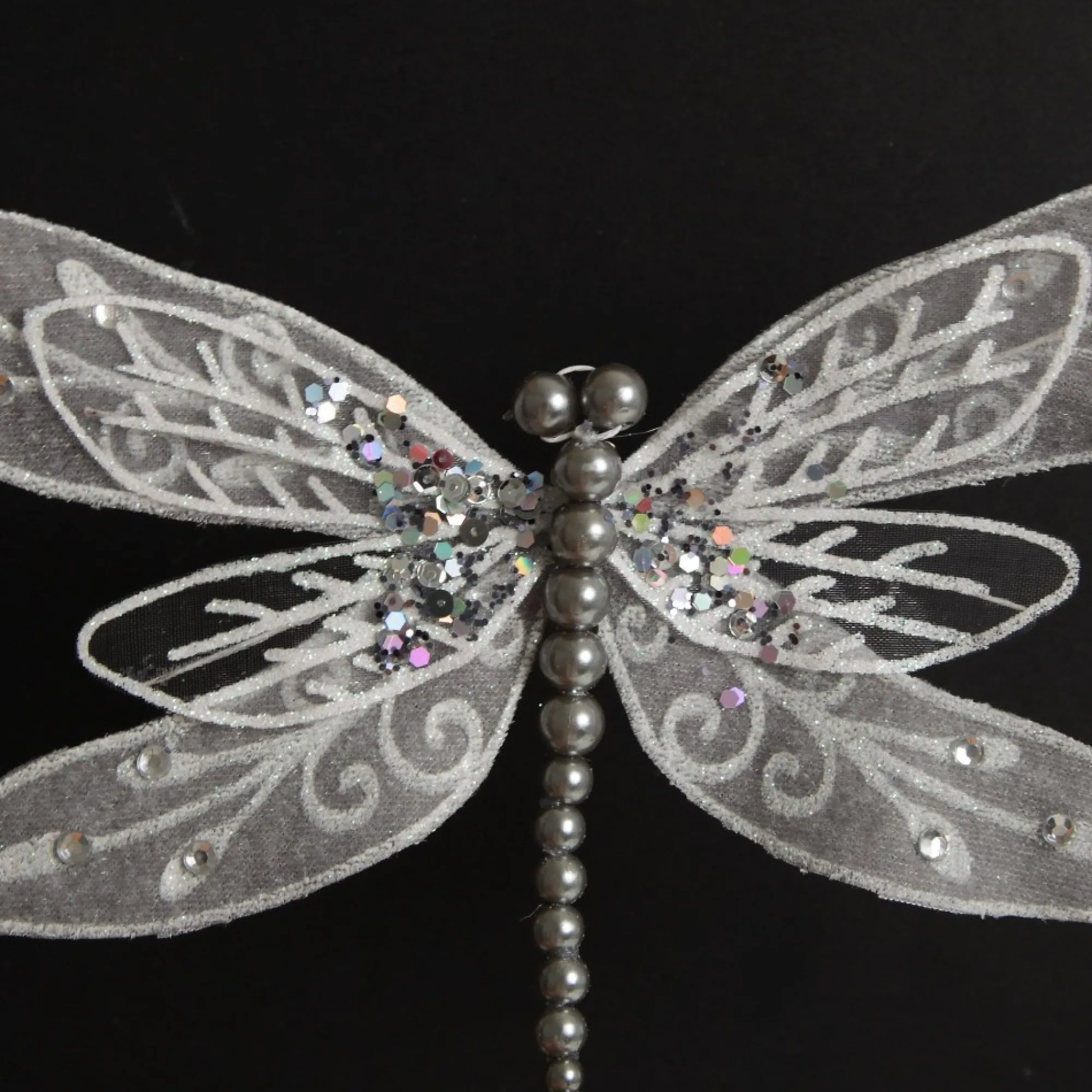Silver Grey Dragonfly Clip Decoration Cheap
