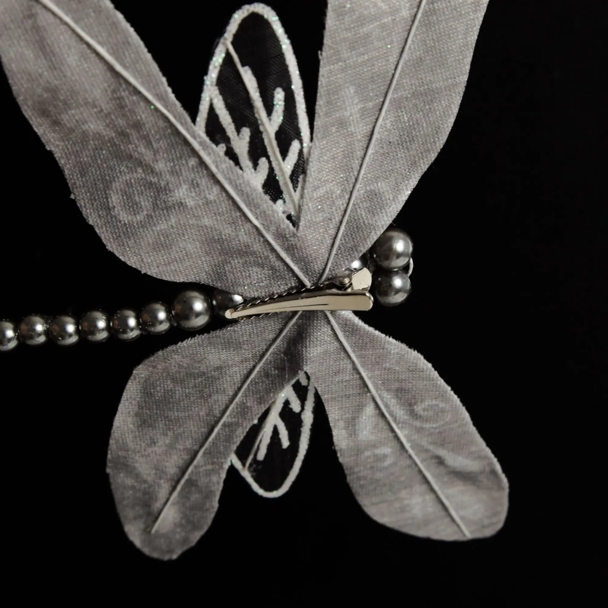 Silver Grey Dragonfly Clip Decoration Cheap