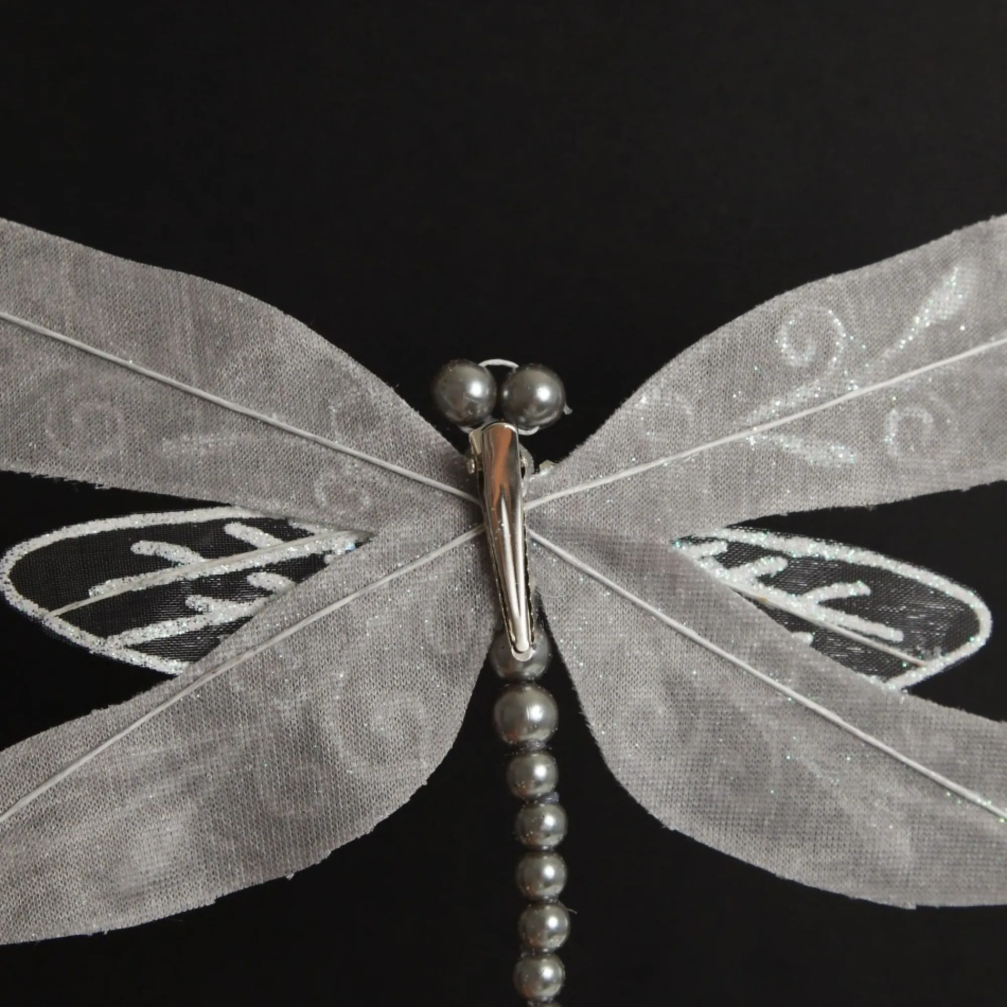 Silver Grey Dragonfly Clip Decoration Cheap