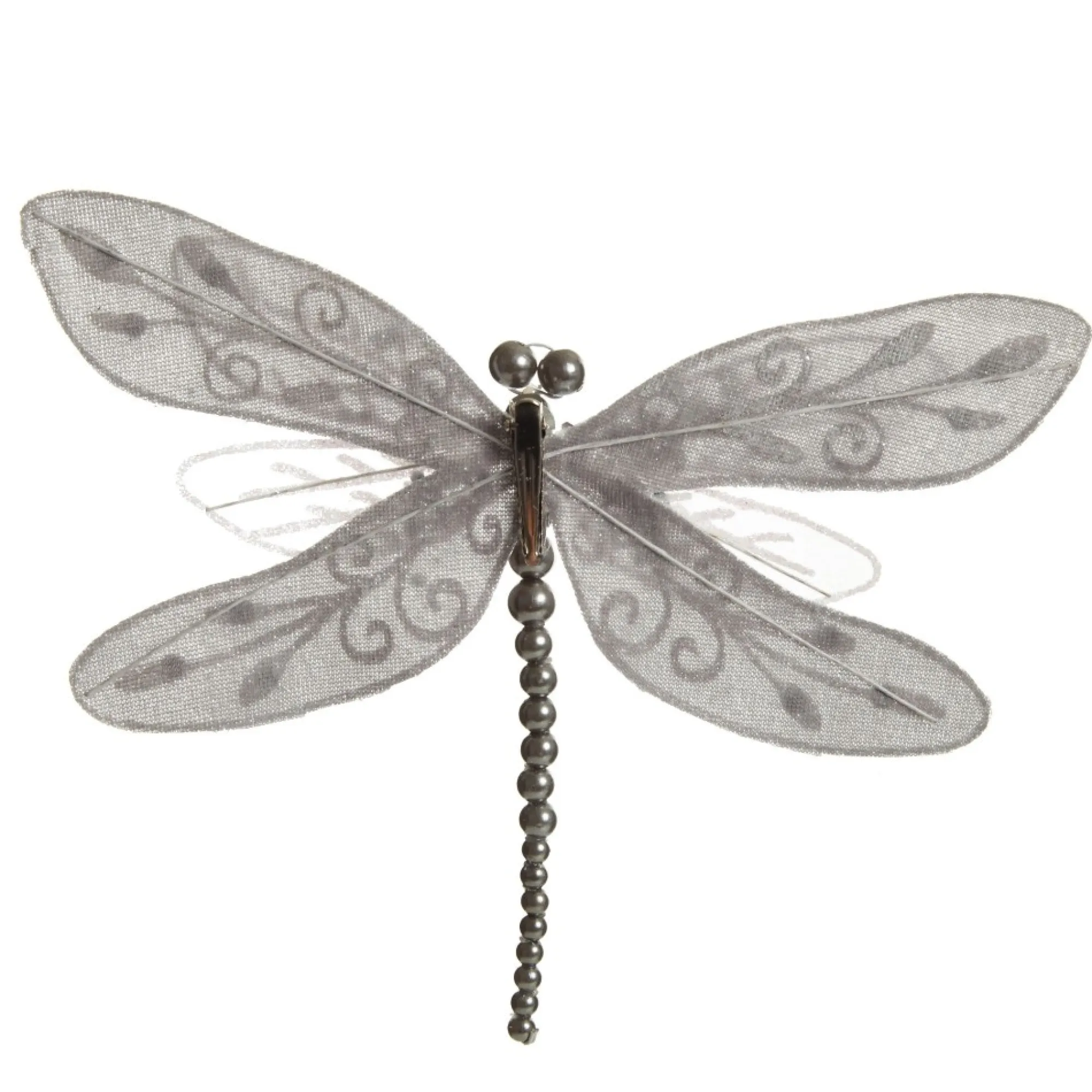 Silver Grey Dragonfly Clip Decoration Cheap