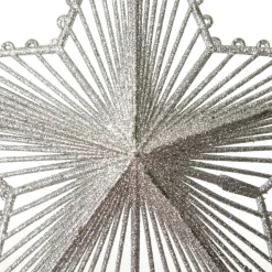 Silver Hollow Glitter Star Cheap