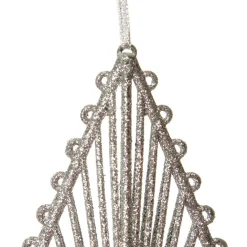 Silver Hollow Glitter Star Cheap