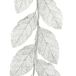 Silver Mesh Palm Leaf Christmas Garland Flash Sale