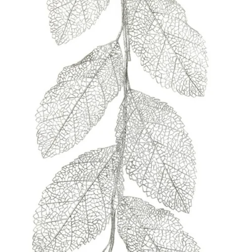 Silver Mesh Palm Leaf Christmas Garland Flash Sale