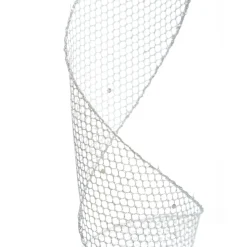 Silver Mesh Wired Christmas RIbbon - 6.5cm Shop