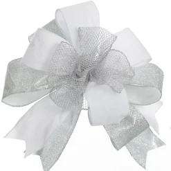 Silver Mesh Wired Christmas RIbbon - 6.5cm Shop