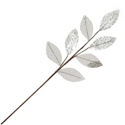 Silver Mixed Leaf Burlap Sequin Spray Best