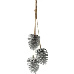 Silver Pine Cone Drop Trio Sale