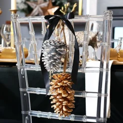 Silver Pine Cone Drop Trio Sale