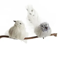 Silver Sequin Bird with Clip Best