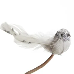 Silver Sequin Bird with Clip Best
