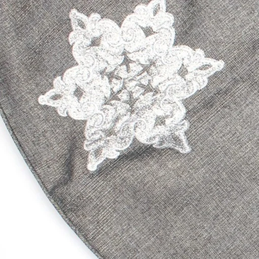 Silver Snowflake Christmas Tree Skirt Cheap