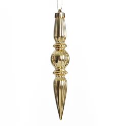 Small Champagne Christmas Finial Decoration - Set of 3 Clearance