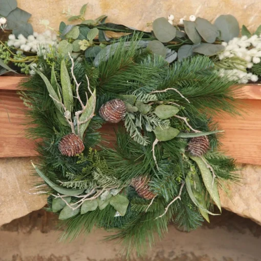 Small Native Eucalyptus Leaf Christmas Wreath Cheap