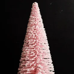 Small Pink and Mint Snowy Bottle Brush Tree - Set of 2 Discount
