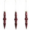 Small Red Christmas Finial Decoration - Set of 3 Outlet