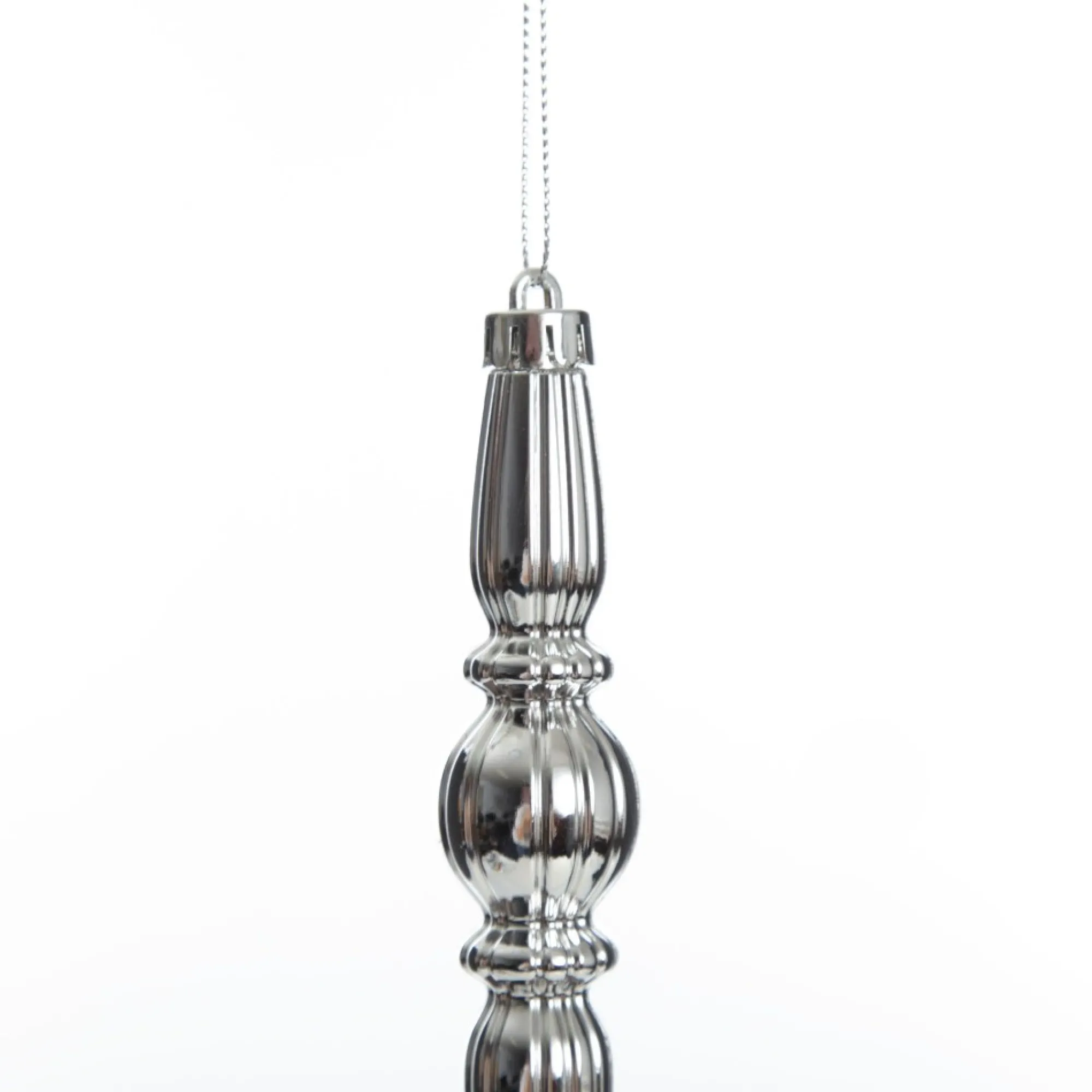 Small Silver Christmas Finial Decoration - Set of 3 Hot