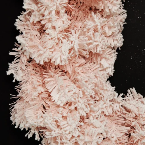 Snow Flocked Pink Fir Christmas Garland Best