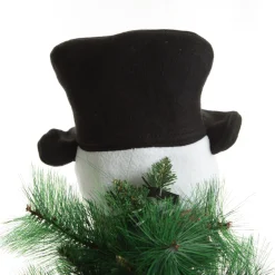 Snowman Head Tartan Tree Topper Best Sale